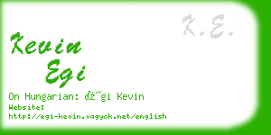 kevin egi business card